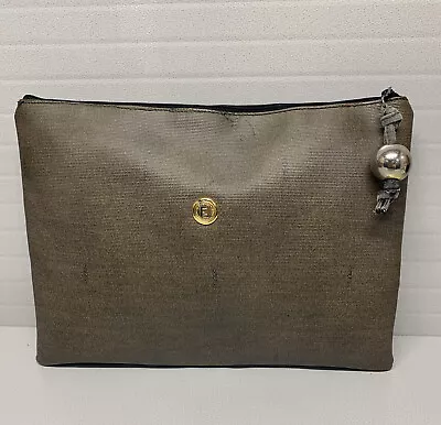 Vintage FENDI Cosmetic Pouch/Bag Brown Size Large • $82