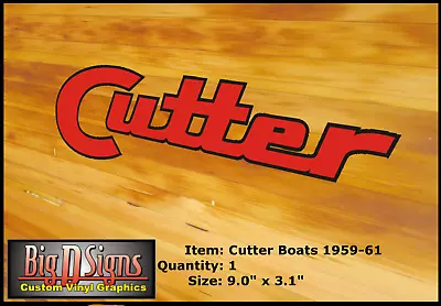 1959-61 Cutter Boats Vinyl Decal Set (Qty-1 ) 9.0  X 3.1  Each Truck Car • $9.99