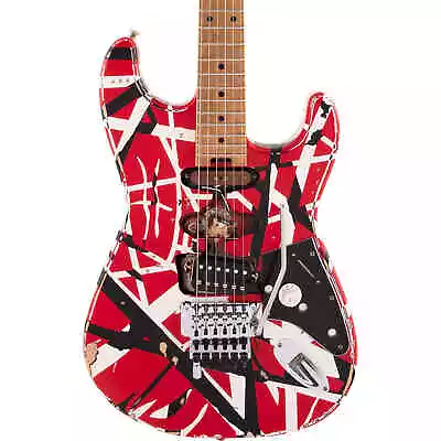 EVH Striped Series Frankenstein Frankie Relic Electric Guitar Red/Black/White • $1999.99