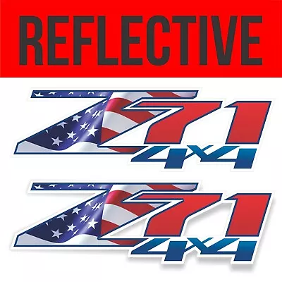 Z71 4x4 Reflective Stickers Fits Chevy Silverado 1500-2500 HD Decals \Set Of 2 • $22.99