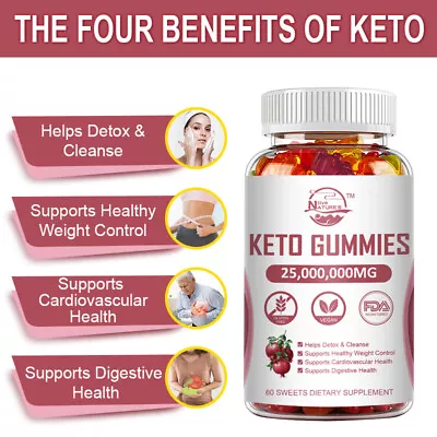 Keto Gummies With MCT Oil For Loss Weight Physical And Mental Energy Carb Gummy • $13.99