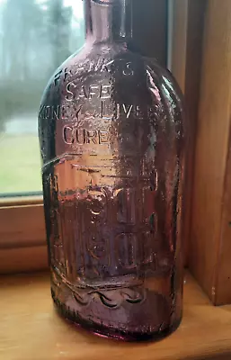 Old Frank’s Safe Kidney And Liver Cure Bottle Wheaton Purple Glass • $9.99