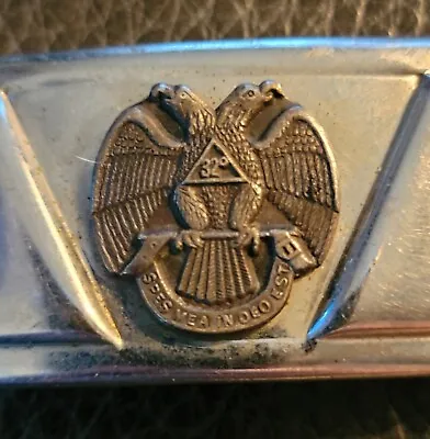 Vintage Double Eagle 32nd Degree Masonic Belt Buckle • $15