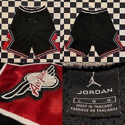 Official Men’s L Stitched Jordan Wings Mesh Basketball Shorts Nike Air NBA Bulls • £39.99