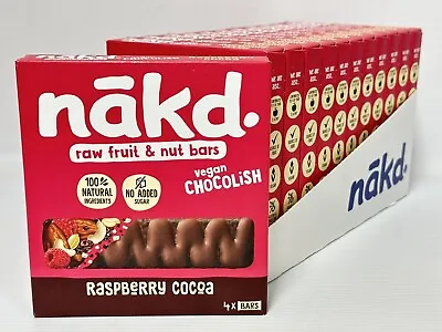 Nakd Raspberry Chocolish Fruit & Nut Bars Vegan Chocolate Alternative 48 X 30g • £17.99