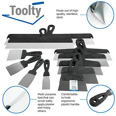 Toolty Stainless Steel Filling Knife Drywall Plastering DIY  • £3.95