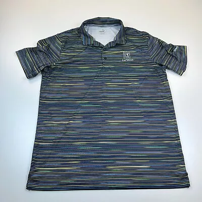 Puma Polo Shirt Mens Large Striped TPC Las Vegas Lightweight Golf Casual • $17.99
