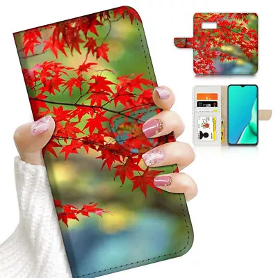 ( For Samsung S7 ) Wallet Flip Case Cover PB23021 Red Maple Leaf • $12.99