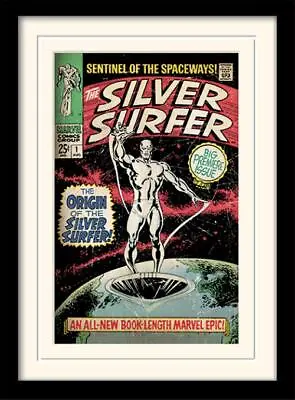 Marvel Comics - The Silver Surfer - Official 30 X 40cm Framed Mounted Print • £21.99