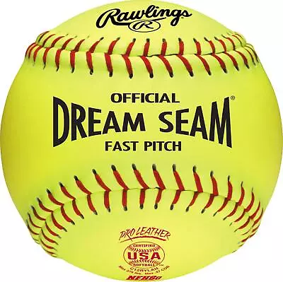 Rawlings | Official DREAM SEAM Fastpitch Softballs | 12  USA / ASA NFHS | C12... • $36.46