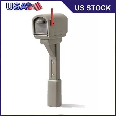 Rotational Molded Plastic Mailbox W/ A Front And Rear Door Durable Mocha Finish • $119.70