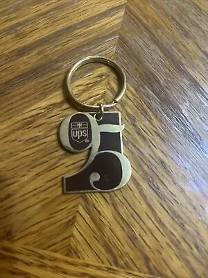 UPS 95th Anniversary Gold Brass Metal Advertising Keychain Employees 2007 • $9.99