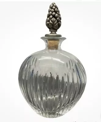 2 MIKASA  Diamond Fire Decanter Art Crystal With Grape Cluster Cork Stopper • $39