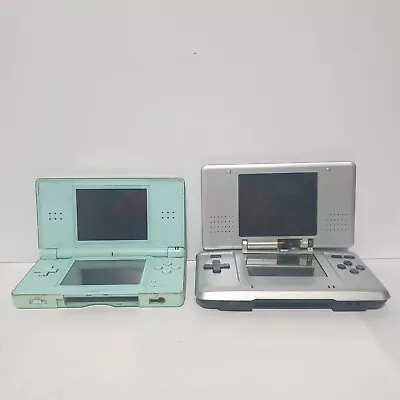 PARTS - Nintendo DS Lite Ice Blue And Silver Handheld Consoles Not Working  • $50