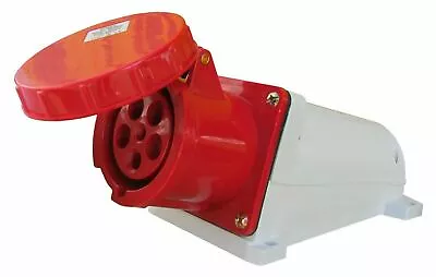 £41.36 • Buy 63Amp 5 Pin Red 415V 3P+N+E IP67 Waterproof 3 Phase Socket Plug Appliance Inlet