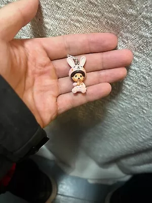 Monchhichi Mini Figure Charm Pink Rabbit • $12