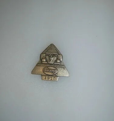 $50 • Buy 1979 Silver Indianapolis Motor Speedway Indy 500 Pit Badge #4910  With Patina