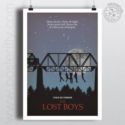 £8 • Buy THE LOST BOYS Minimalist Movie Poster Minimal Film Print Posteritty Art Vampire