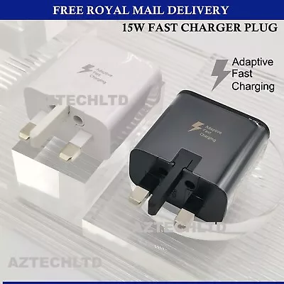 UK Plug Fast Charging USB Wall Charger Mains Plug Adapter For Samsung Phones • £9.55