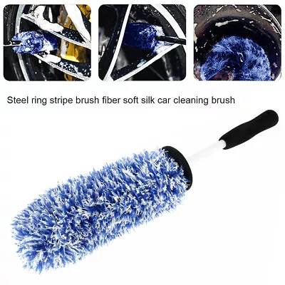 Soft Bristle Cleaner Car Wheel Cleaning Brush Tool Tire Washing Clean Alloy • $13.99