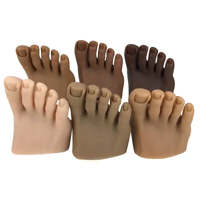 KnowU Silicone Foot Model Nail Practice Feet Insertable Toe Nails Manicure Foot • $36.96