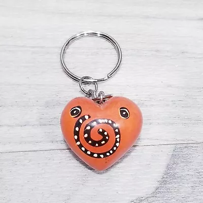 Reiki Chakra Love Heart Pendant Keychain Natural Stones Healing  Keyring Pendant • $7.99