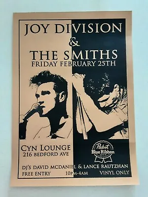 Joy Division & The Smiths - Gig / Concert - Poster - Reprint  • $10