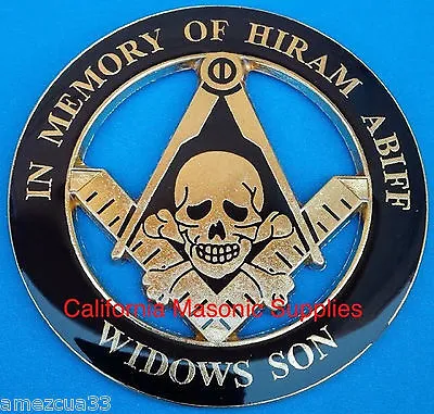 Freemasons Scottish Rite Masonry Auto Rear Emblem Black And Golden For Mason Car • $13