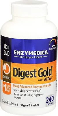 Enzymedica Digest Gold ATPro 240 Capsules - Best By 8/2024 Or Better • $86.99