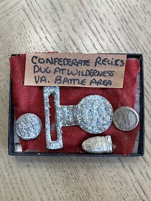 Civil War Confederate Relics Dug At Virginia Wilderness Battle Area • $96