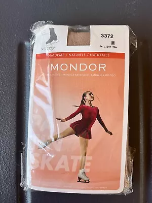 Mondor Naturals 3372 Over Boot Figure Satiny Skating Tights Light Tan Adult M • $14.99