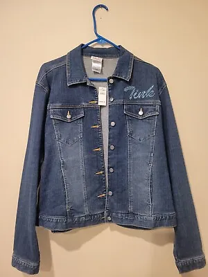 Disney Tinkerbell Denim Jean Jacket Womens Xl Brand New With Tag • $49.99