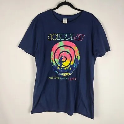 Gilden Coldplay Mylo Xyloto 2012 Tour Graphic Print Shirt Size L Double Sided • $60