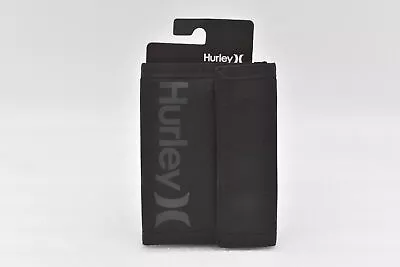Hurley Patrol Wallet Tri Fold  Button Snap Wallet -  Black • $12.99
