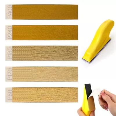 50PCS Micro Sander Paper Finger Sander Kit 3.5” X 1” Hand Sanding Block For S... • $14.81