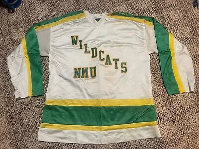 Vintage NCAA NMU NORTHERN MICHIGAN UNIVERSITY WILDCATS Melville HOCKEY JERSEY L • $119.99
