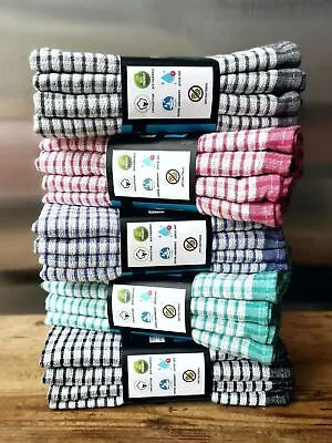 Luxury Wonderdry Tea Towels 100% Cotton Kitchen Quick Dry Dishcloth Cleaning • £11.90