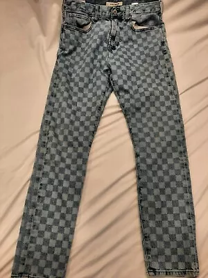 Pacsun Pac Sun Mens Jeans 31x32 Checkered Blue Jeans Pants • $15