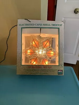 Vintage Kurt Adler Capiz Shell Lighted Tree Topper With Box • $14