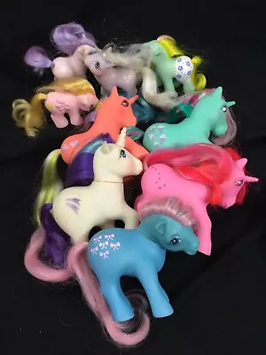 Vintage My Little Pony Unicorn Pony Pegasus & Newborns Total 9 Piece Lot • $19.99