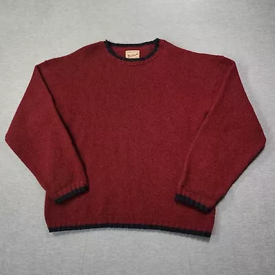 Vintage Woolrich Sweater Mens XL Red Pullover Wool Crewneck Long Sleeve Made USA • $29.99