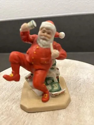 Norman Rockwell Santa Figurine  Ringing In Good Cheer  Vintage 1983 Christmas • $13.99