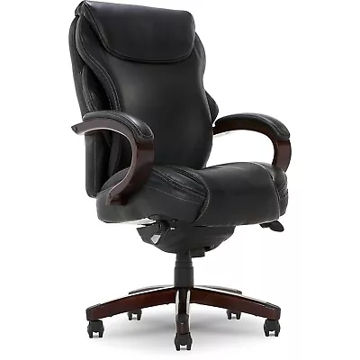 La-Z-Boy Hyland Ergonomic Bonded Leather Swivel Executive Chair Black (45779A) • $428.81