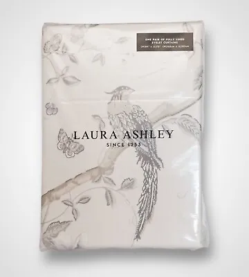 Laura Ashley Summer Palace Dove Grey Fully Lined Eyelet Curtains 64  X 72  • £59.99