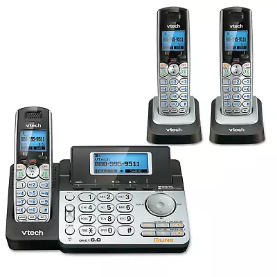 Vtech DS6151 2-Line Answering System With Dual Caller ID/Call Waiting 3 Handsets • $129.99