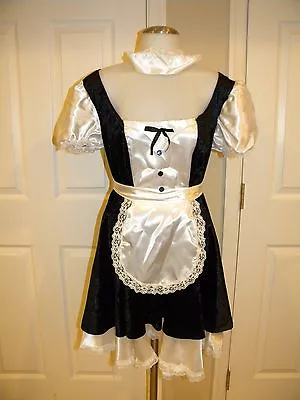 French Maid Costume Lace Sexy Halloween Outfit Cosplay California Medium Fiona • $34.99