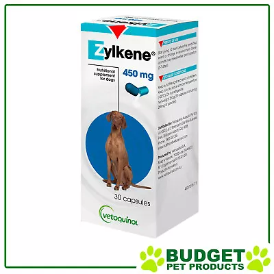Zylkene Nutritional Supplement For Dogs 450mg X 30 Capsules • $74.42