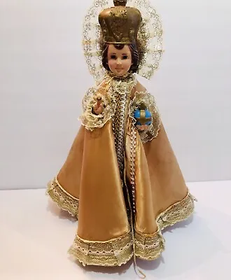 Vintage 1966 Columbia Statuary Jesus Infant Of Prague Chalkware Statue 14” Italy • $59.99