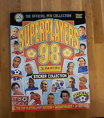Panini PFA Superplayers 98 Sticker Album 1998 - 67% Complete - Includes Beckham • £29.99