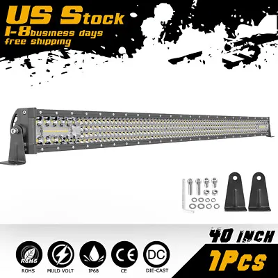 20 30 40 50  LED Work Light Bar Quad Row Spot Flood Combo Offroad Driving Truck • $66.95